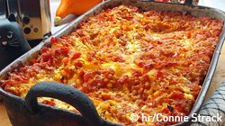 Fertige Lasagne in der Form