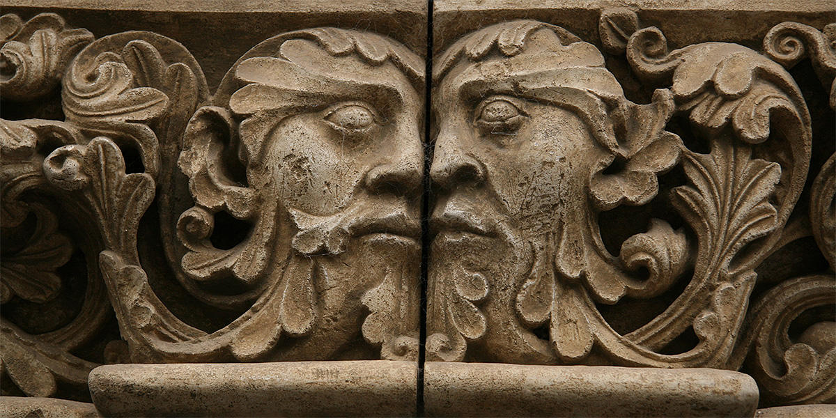 Ornamentik eines "Grünen Mannes"