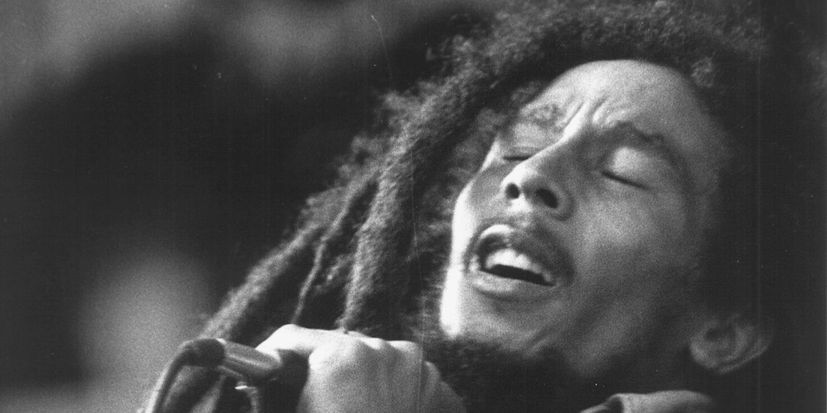 Der Sänger Bob Marley.