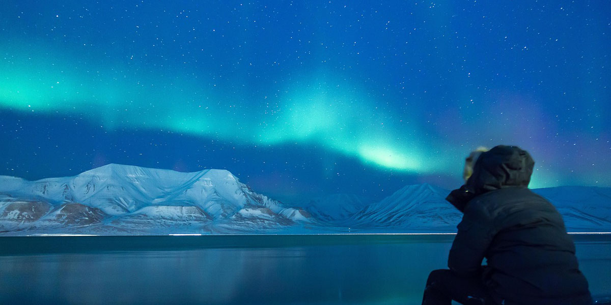 Das Nordlicht: Aurora borealis.