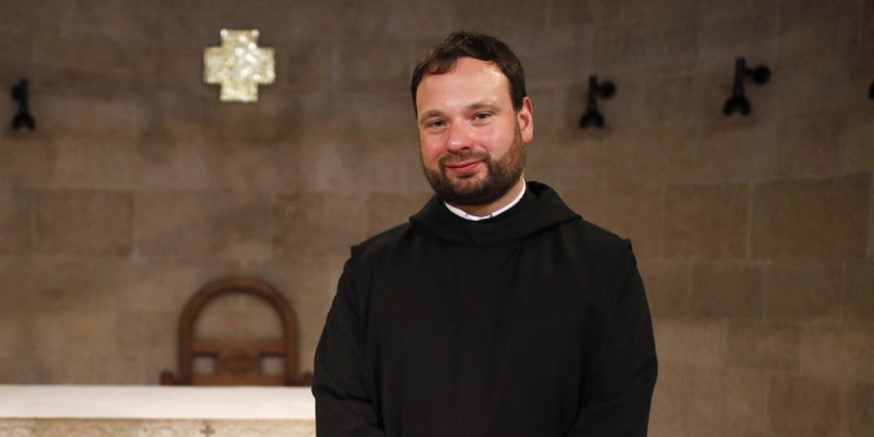 Der Abt Nikodemus Schnabel in der Abteil "Dormitio" in Jerusalem.
