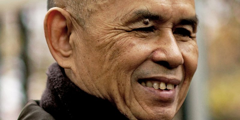 Porträt des vietnamesischen Mönchs Thich Nath Hanh